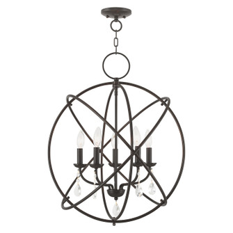 Aria Five Light Chandelier in English Bronze (107|4090592)