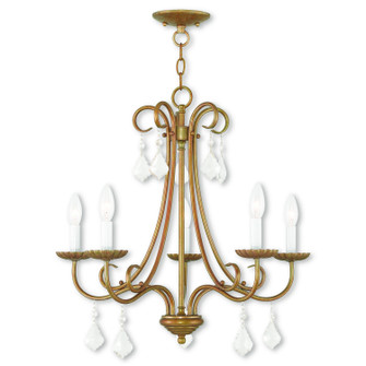 Daphne Five Light Chandelier in Antique Gold Leaf (107|4087548)