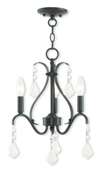 Caterina Three Light Mini Chandelier in English Bronze (107|4084392)