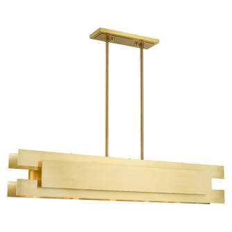 Varick Five Light Linear Chandelier in Satin Brass (107|4069512)