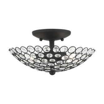 Cassandra Two Light Semi Flush Mount in Black (107|4044104)