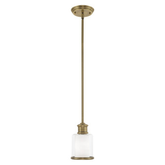 Middlebush One Light Mini Pendant in Antique Brass (107|4021001)