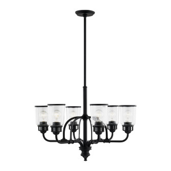 Lawrenceville Six Light Chandelier in Black (107|4002604)