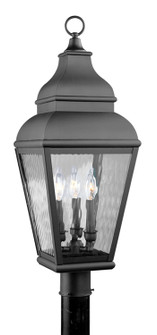 Exeter Three Light Post-Top Lanterm in Black (107|260604)