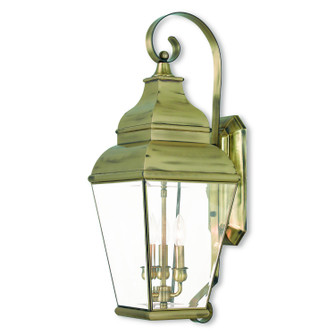 Exeter Three Light Outdoor Wall Lantern in Antique Brass (107|259301)