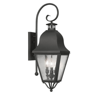 Amwell Three Light Outdoor Wall Lantern in Black (107|255504)