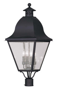 Amwell Four Light Outdoor Post Lantern in Black (107|254804)