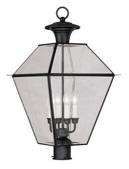 Westover Four Light Outdoor Post Lantern in Black (107|238804)