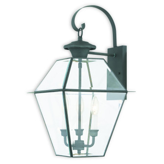 Westover Three Light Outdoor Wall Lantern in Charcoal (107|238161)