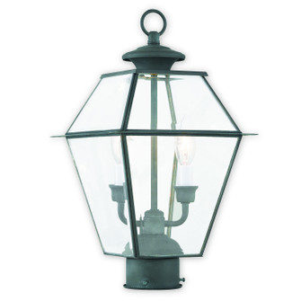 Westover Two Light Outdoor Post Lantern in Charcoal (107|228461)