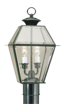 Westover Two Light Outdoor Post Lantern in Black (107|228404)