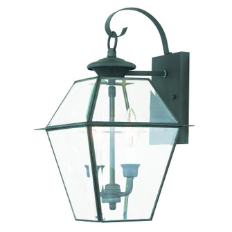 Westover Two Light Outdoor Wall Lantern in Charcoal (107|228161)