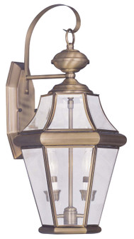 Georgetown Two Light Outdoor Wall Lantern in Antique Brass (107|226101)