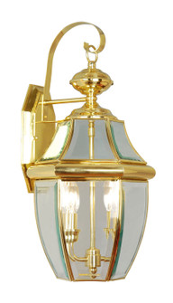 Monterey Two Light Outdoor Wall Lantern in Polished Brass (107|225102)