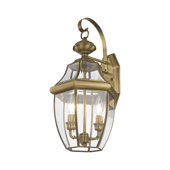 Monterey Two Light Outdoor Wall Lantern in Antique Brass (107|225101)