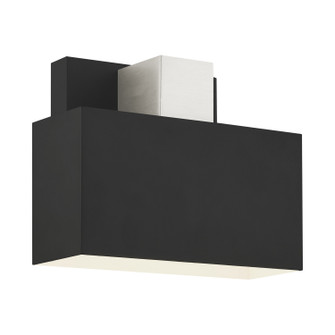 Lynx One Light Outdoor Wall Sconce in Black w/ Brushed Nickels (107|2242204)