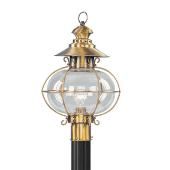 Harbor One Light Outdoor Post-Top Lanterm in Flemish Brass (107|222622)