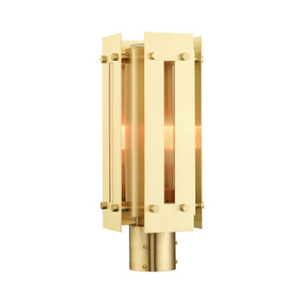 Utrecht One Light Outdoor Post Top Lantern in Satin Brass (107|2177412)