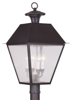 Mansfield Four Light Outdoor Post Lantern in Bronze (107|217307)