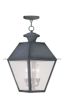 Mansfield Three Light Outdoor Pendant in Charcoal (107|217061)