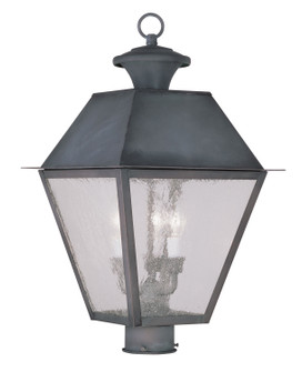 Mansfield Three Light Post-Top Lanterm in Charcoal (107|216961)