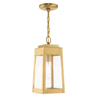 Oslo One Light Outdoor Pendant in Satin Brass (107|2085412) Oslo One Light Outdoor Pendant in Satin Brass (107|2085412)