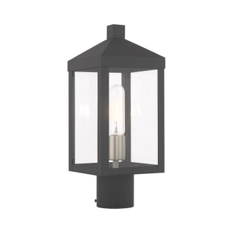 Nyack One Light Outdoor Post-Top Lanterm in Scandinavian Gray w/ Brushed Nickels (107|2059076)