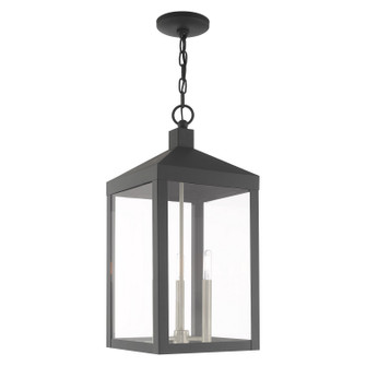 Nyack Three Light Outdoor Pendant in Scandinavian Gray w/ Brushed Nickels (107|2058776)