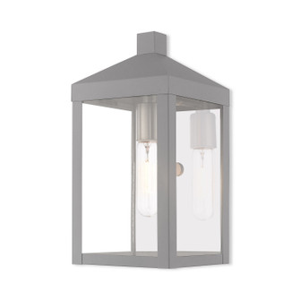Nyack One Light Outdoor Wall Lantern in Nordic Gray w/ Brushed Nickels and Polished Chrome Stainless Steel (107|2058280)