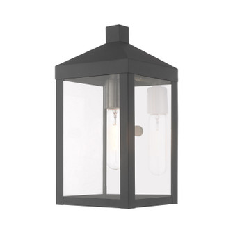 Nyack One Light Outdoor Wall Lantern in Scandinavian Gray w/ Brushed Nickels and Polished Chrome Stainless Steel (107|2058276)