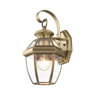 Monterey One Light Outdoor Wall Lantern in Antique Brass (107|205101)