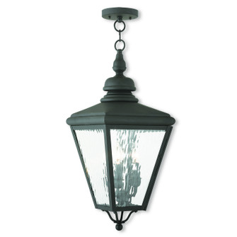 Cambridge Three Light Outdoor Pendant in Black (107|203504)