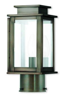 Princeton One Light Outdoor Post-Top Lanterm in Vintage Pewter w/ Polished Chrome Stainless Steel (107|2020129)