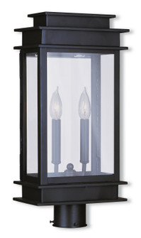 Princeton Two Light Outdoor Post Lantern in Bronze w/ Polished Chrome Stainless Steel (107|201707)