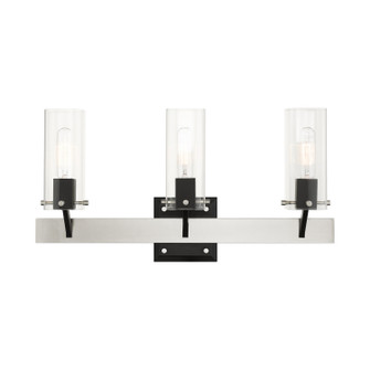 Beckett Three Light Vanity in Brushed Nickel & Black (107|1782391)