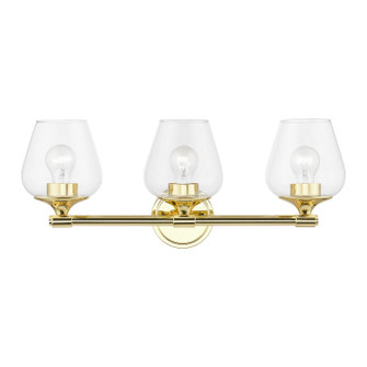 Willow Three Light Vanity Sconce in Polished Brass (107|1747302)