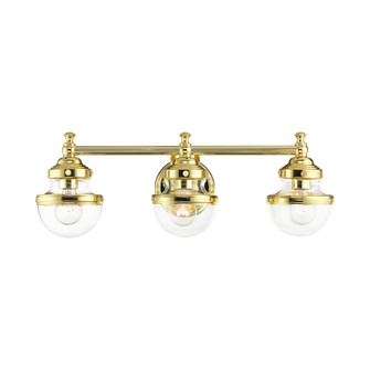 Oldwick Three Light Vanity in Polished Brass (107|1741302)