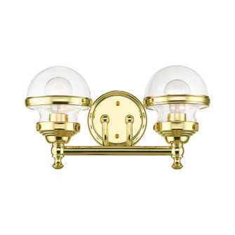 Oldwick Two Light Vanity in Polished Brass (107|1741202)
