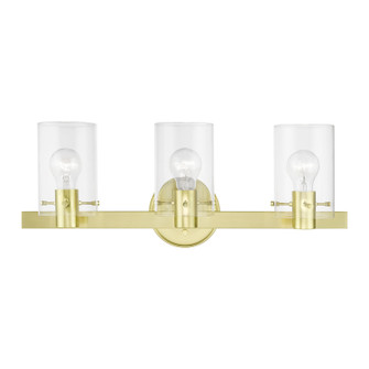 Munich Three Light Vanity Sconce in Satin Brass (107|1723312)