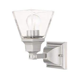 Mission One Light Wall Sconce in Brushed Nickel (107|1717191)