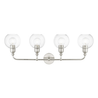 Downtown Four Light Vanity Sconce in Brushed Nickel (107|1697591)