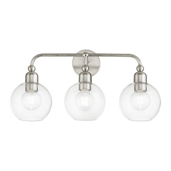 Downtown Three Light Vanity Sconce in Brushed Nickel (107|1697391)