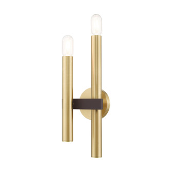 Helsinki Two Light Wall Sconce in Satin Brass w/ Bronzes (107|1583212)