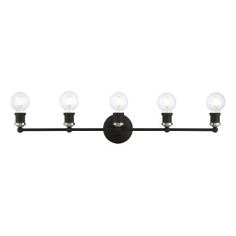 Lansdale Five Light Vanity Sconce in Black w/Brushed Nickel (107|1442504)