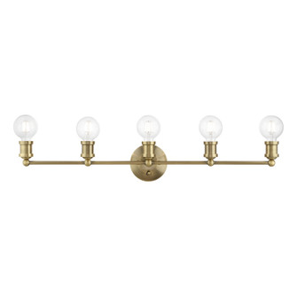 Lansdale Five Light Vanity Sconce in Antique Brass (107|1442501)