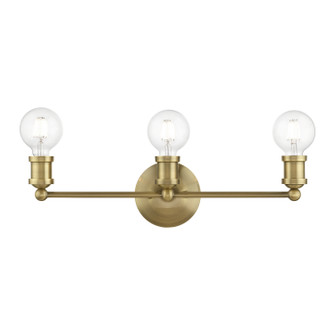 Lansdale Three Light Vanity Sconce in Antique Brass (107|1442301)