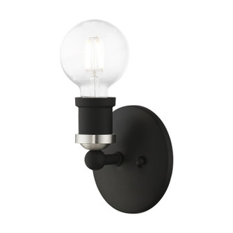 Lansdale One Light Vanity Sconce in Black w/Brushed Nickel (107|1442004)