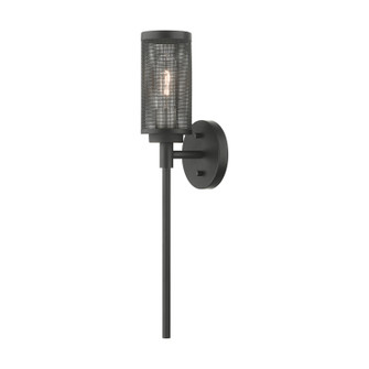 Industro One Light Wall Sconce in Black w/ Brushed Nickels (107|1412104)