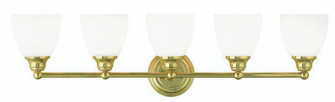 Somerville Five Light Bath Vanity in Polished Brass (107|1366502)