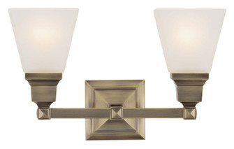 Mission Two Light Bath Vanity in Antique Brass (107|103201)